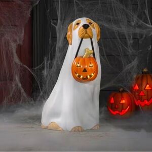 Golden Retriever Halloween Dog Blow Mold Ghost LED Lit 2024 Home Depot